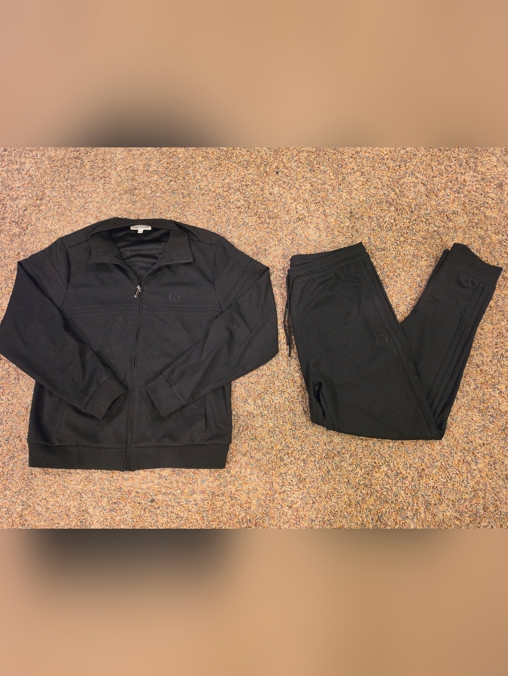 Sergio Tacchini Black Daramindo Tracksuit Medium